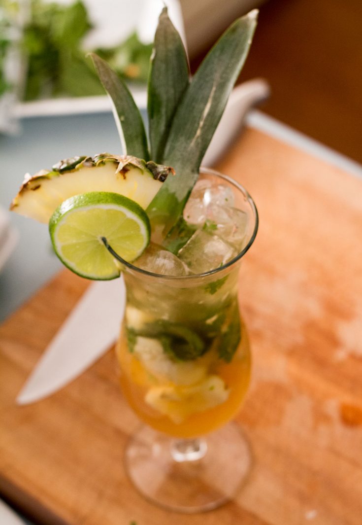 Cocktail sans alcool au gingembre et ananas selon JP Gauthier